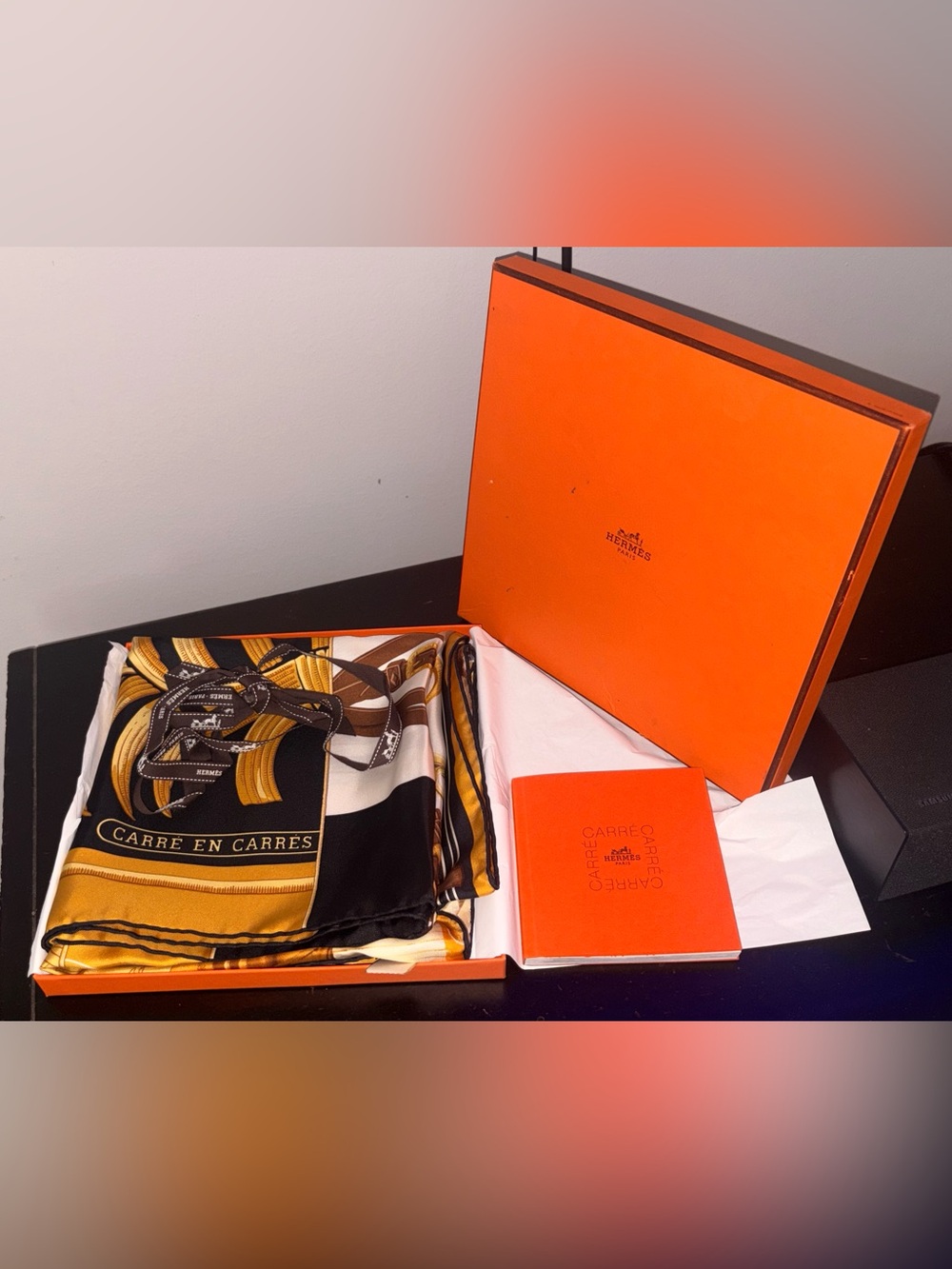 Hermès Vintage Carre en Carres Silk Scarf — New